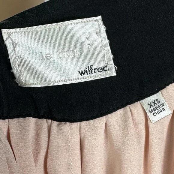 Aritzia Le Fou Couvin Dress Blush‎ Pink Black Silk Size XXS Halter Maxi Bohemian - Picture 5 of 12